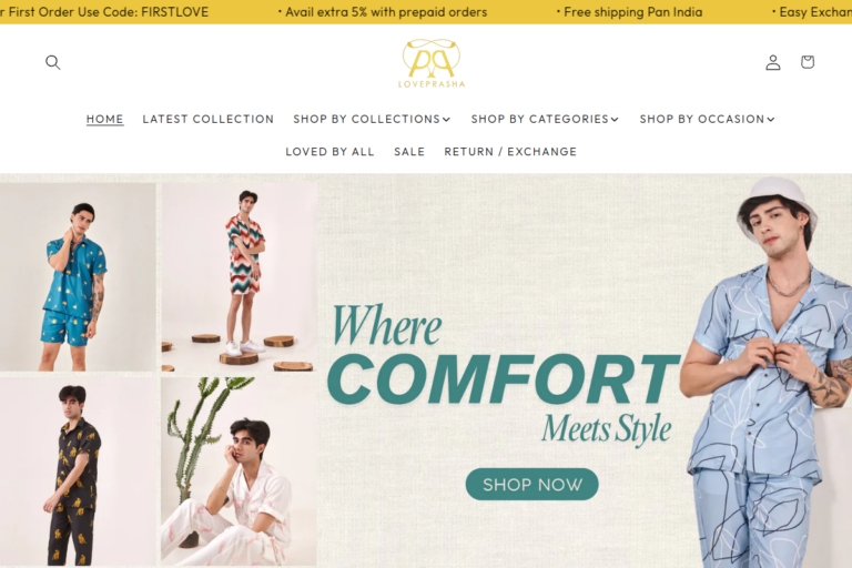 Love Prasha - women's fashion eCommerce website by KhatooTech