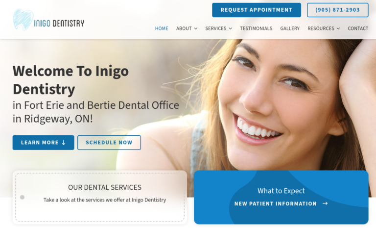 Inigo Dentistry website by KhatooTech