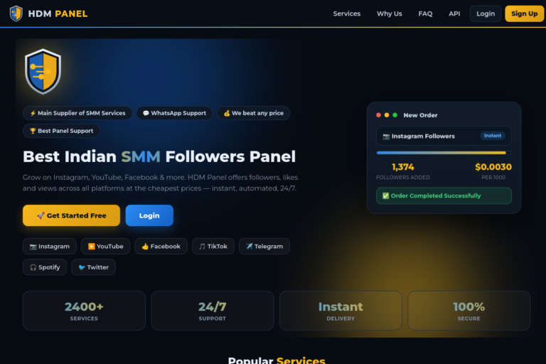 HDM Panel - custom SMM panel reseller website by KhatooTech
